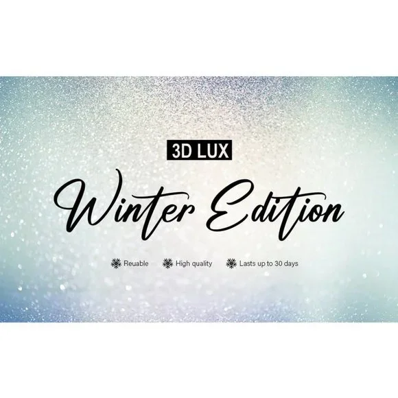 NEW EBIN New York 3D Lux Winter Edition in Dazzling Gala Glue On Nail 24pc Set - Picture 4 of 9